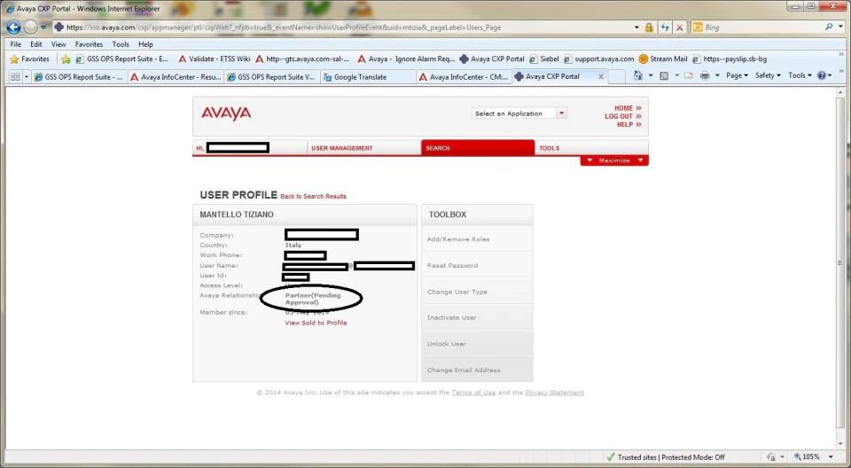 screenshot of Avaya Spaces